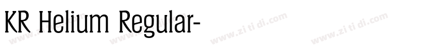 KR Helium Regular字体转换